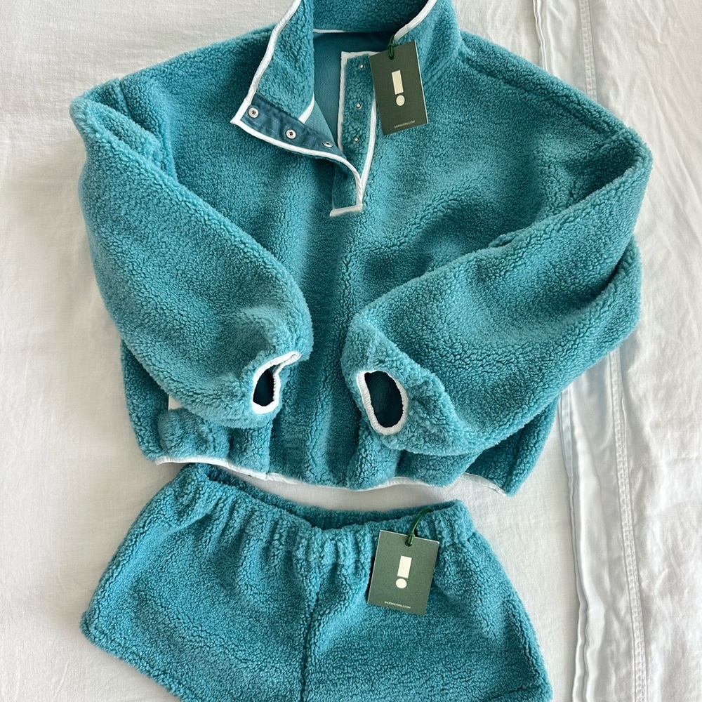 Teal Fleece Set